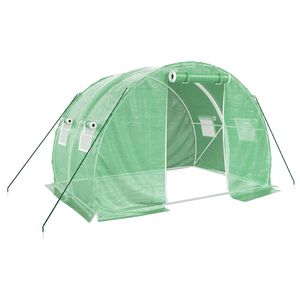 vidaXL F&oacute;liovn&iacute;k s oceľov&yacute;m r&aacute;mom zelen&yacute; 6 m&sup2; 3x2x2 m