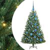 vidaXL Umel&yacute; Skl&aacute;pac&iacute; Vianočn&yacute; Stromček Zelen&aacute; 120 cm PVC a kov
