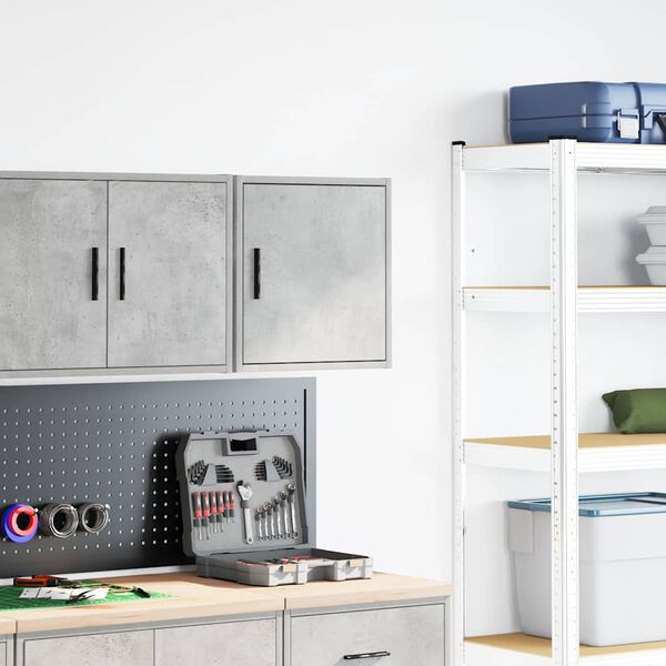 vidaXL Gar&aacute;žov&aacute; n&aacute;stenn&aacute; skriňa Bet&oacute;n Siv&aacute; Kon&scaron;trukčn&eacute; drevo