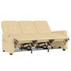 vidaXL 3-miestne sklápacie masážne kreslo, krémové, mikrovlákno