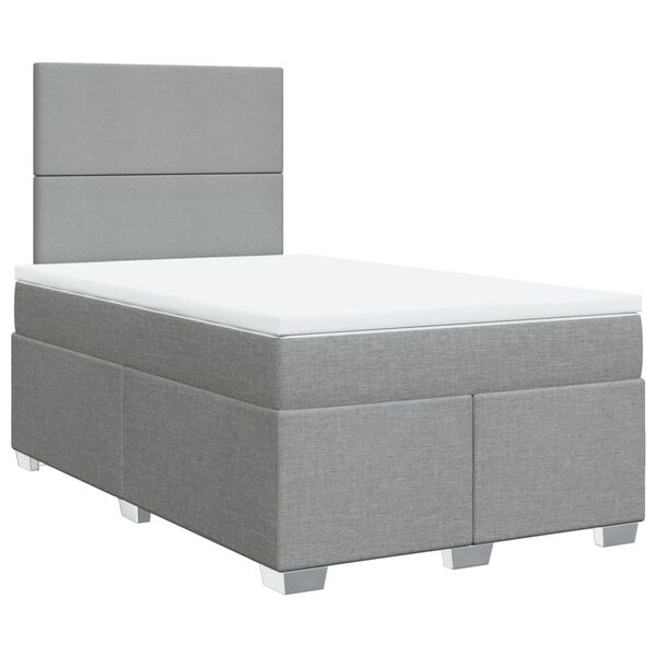 vidaXL Boxspring posteľ s matracom bledosiv&aacute; 120x200 cm l&aacute;tka