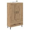 vidaXL Highboard Remeselný dub 69,5 x 31 x 115 cm Kompozitné drevo