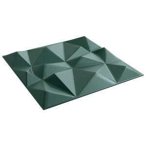 vidaXL N&aacute;stenn&eacute; panely 12 pcs Diamond Zelen&yacute; 50 x 50 cm XPS Pena