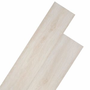 vidaXL Podlahov&eacute; dosky Biely 5,26 m&sup2; 18 ks PVC