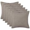 vidaXL Poťah na podložku 6 pcs HOUTEN Svetlosiv&aacute; 30 x 30 cm Boucl&eacute;