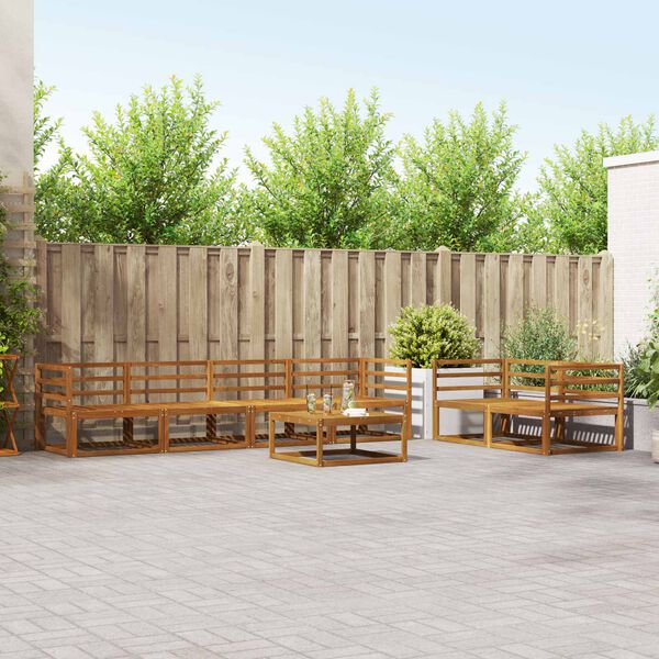 vidaXL Z&aacute;hradn&aacute; s&uacute;prava gaučov 7 pcs Pr&iacute;rodn&aacute; Pevn&eacute; ak&aacute;ciov&eacute; drevo