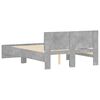 vidaXL Posteľný rám s čelom betónovo sivý 135x190 cm