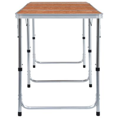 vidaXL Skladací kempingový stôl 240x60 cm hliníkový