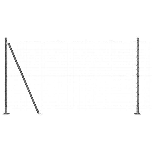 vidaXL Stĺp na plot. 52 pcs Siv&aacute; 3,2 x 3,2 x 130 cm