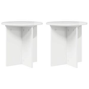 vidaXL Stojan na rastliny 2 pcs Biela s vysok&yacute;m leskom 40 x 40 x 40 cm