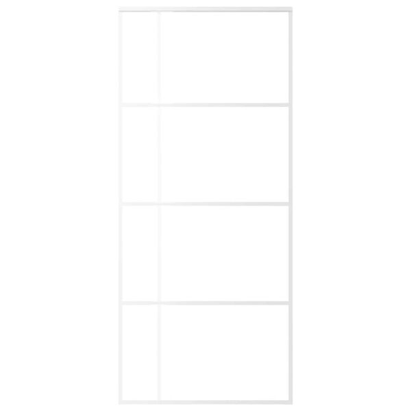 vidaXL Posuvn&eacute; dvere ESG sklo a hlin&iacute;k 90x205 cm biele