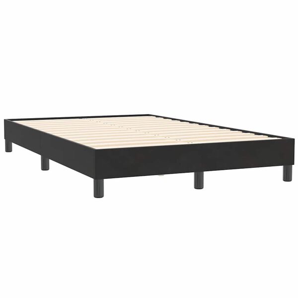 vidaXL Posteľný rám boxspring bez matracom čierny 120x210 cm zamat
