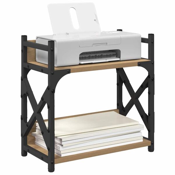 vidaXL Stojan na tlačiareň Remeseln&yacute; dub 40 x 20 x 40 cm