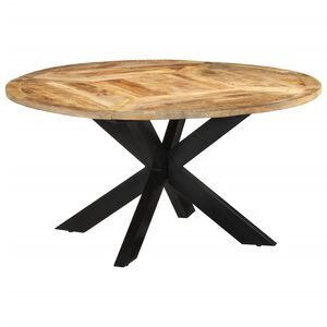 vidaXL Jed&aacute;lensk&yacute; st&ocirc;l &Oslash;150x76 cm surov&yacute; mangov&yacute; mas&iacute;v
