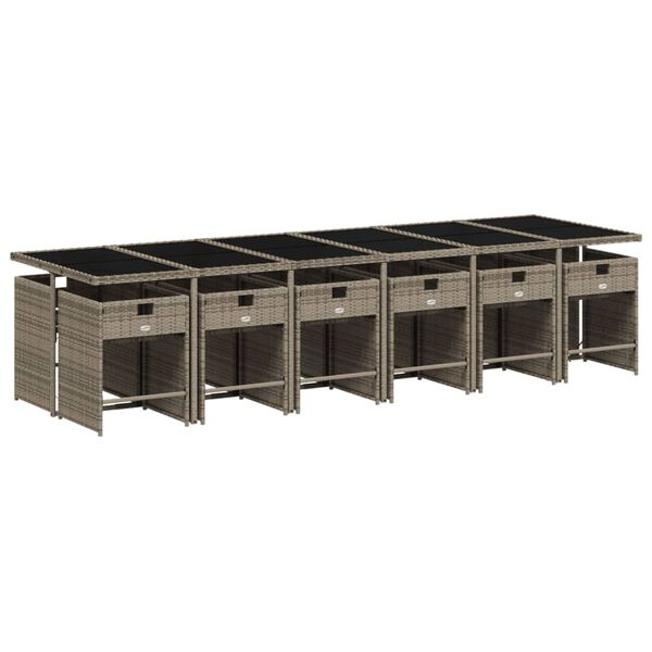 vidaXL 13-dielna z&aacute;hrad. jed&aacute;lensk&aacute; s&uacute;prava s vank&uacute;&scaron;mi siv&aacute; polyratan