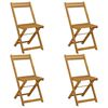 vidaXL Skladacie z&aacute;hradn&eacute; stoličky 4 pcs Pr&iacute;rodn&aacute; 40 x 53 x 80 cm