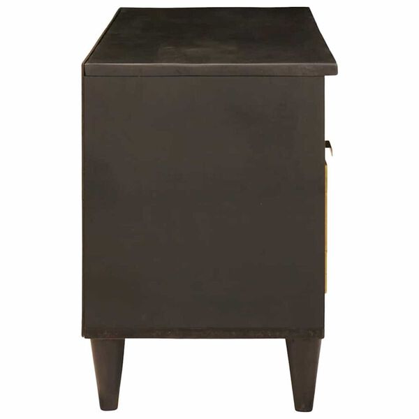 vidaXL TV skrinka Čierna a zlatá 100 x 33 x 46 cm Kompozitné drevo