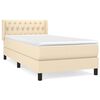 vidaXL Boxspring posteľ s matracom kr&eacute;mov&aacute; 100x200 cm l&aacute;tka