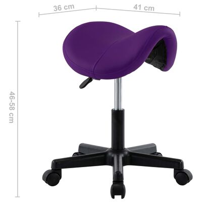 vidaXL Pracovná stolička fialová umelá koža