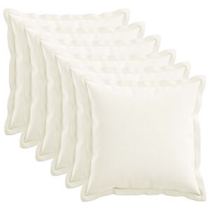 vidaXL Poťah na podložku 6 ks HOUTEN Biela 30 x 30 cm Falo&scaron;n&yacute; ľan