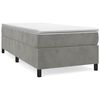 vidaXL Posteľn&yacute; r&aacute;m s boxspringom bledosiv&yacute; 90x200 cm zamat