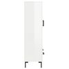 vidaXL Vysok&aacute; skrinka leskl&aacute; biela 69,5x31x115 cm kompozitn&eacute; drevo