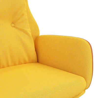 vidaXL Relaxačné kreslo horčicovo-žlté látka a PVC