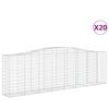 vidaXL Obl&uacute;kov&eacute; gabionov&eacute; ko&scaron;e 20 ks 400x50x120/140 cm pozink. železo