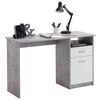 FMD St&ocirc;l s 1 z&aacute;suvkou bet&oacute;novo-biely 123x50x76,5 cm