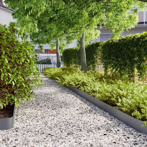 vidaXL Obruby tr&aacute;vnika 10 ks Antracit Oceľ valcovan&aacute; za studena