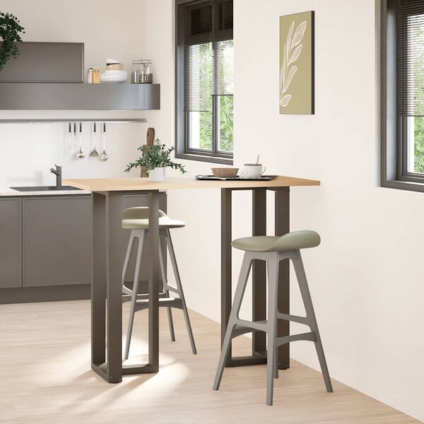 vidaXL Nohy barového stola v tvare T, 2 ks, čierne, 50x35x(110-111) cm, oceľové