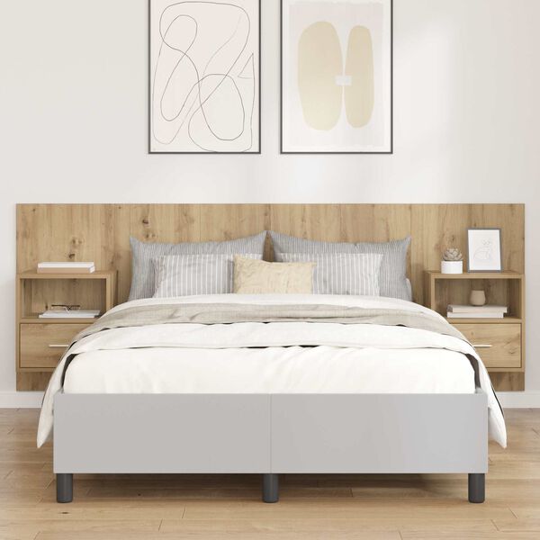 vidaXL Čelňa s kabinetom N&aacute;stenn&yacute; 3 pcs Remeseln&yacute; dub Kompozitn&eacute; drevo