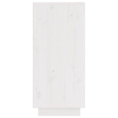 vidaXL Komoda, biela 31,5x34x75 cm, borovicový masív