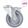 vidaXL Otočn&eacute; kolieska s otvorom na skrutku 24 ks, 100 mm