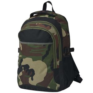 vidaXL &Scaron;kolsk&yacute; ruksak 40 l, čierny a mask&aacute;čov&yacute;