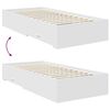 vidaXL R&aacute;m postele s čelnou doskou Biela 90 x 200 cm Kompozitn&eacute; drevo