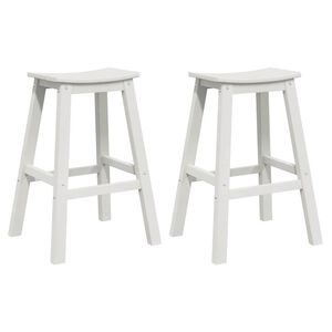 vidaXL Barov&aacute; stolička 2 ks Biela 52 x 43 x 73,5 cm HDPE