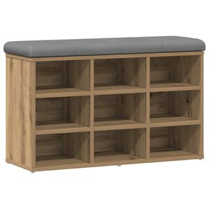 vidaXL Lavička na top&aacute;nky Artisan Dub 82x32x50 cm Engineered Wood