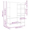 vidaXL Vešiak na oblečenie Béžová 120 x 44 x 160 cm Kompozitné drevo