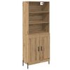 vidaXL Highboard Remeseln&yacute; dub 69,5 x 32,5 x 180 cm Kompozitn&eacute; drevo