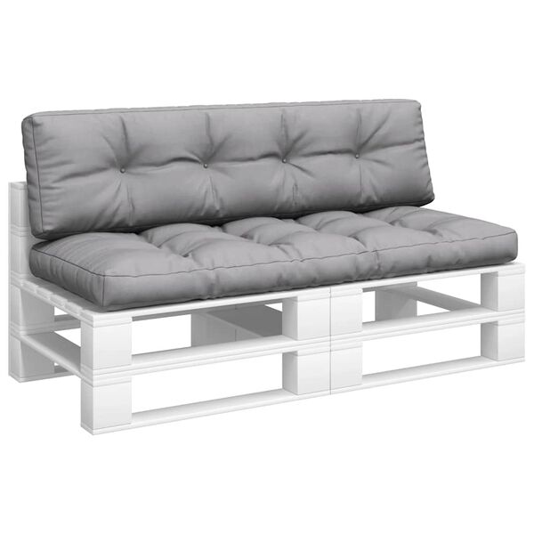 vidaXL Podložky na paletový nábytok 2 ks, sivé, látka