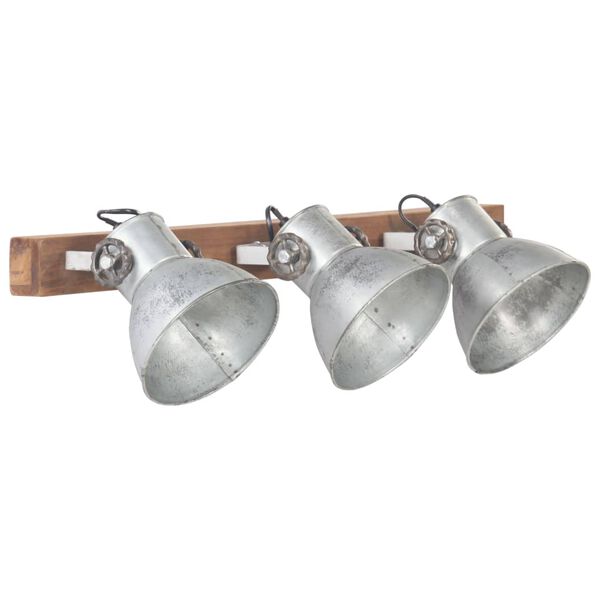 vidaXL Industri&aacute;lna n&aacute;stenn&aacute; lampa strieborn&aacute; 65x25 cm E27