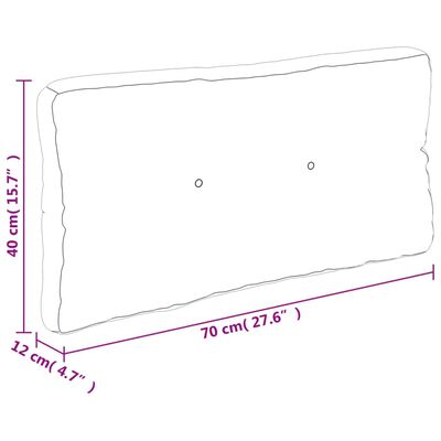 vidaXL Podložka na paletový nábytok, jasnozelená 70x40x12 cm, látka