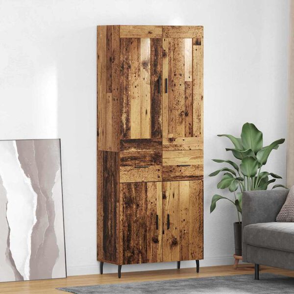 vidaXL Highboard so z&aacute;suvkou 2 pcs Star&eacute; drevo Kompozitn&eacute; drevo