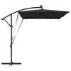vidaXL Kantileverový banánový parasol Čierna 294 x 200 x 254 cm