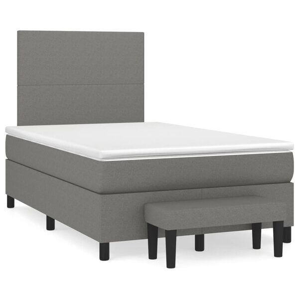 vidaXL Boxspring posteľ s matracom tmavohned&aacute; 120x190 cm l&aacute;tka
