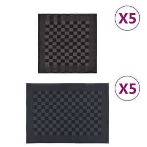 vidaXL 10-dielna s&uacute;prava uter&aacute;kov čierno-siv&aacute; bavlna