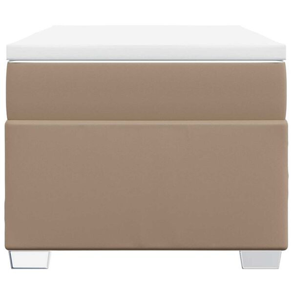 vidaXL Boxspring posteľ s matracom kapuč&iacute;nov&aacute; 90x200 cm umel&aacute; koža