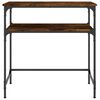 vidaXL Konzolový stolík dymový dub 75x35,5x75 cm kompozitné drevo