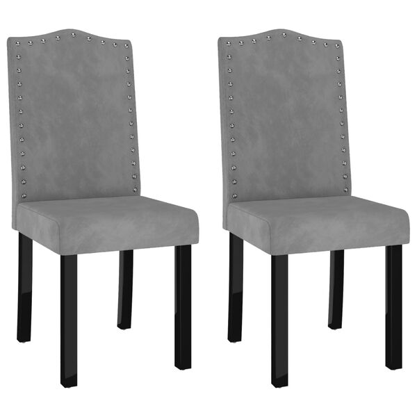 vidaXL Otočn&eacute; jed&aacute;lensk&eacute; stoličky 2 ks bledosiv&eacute; zamatov&eacute;